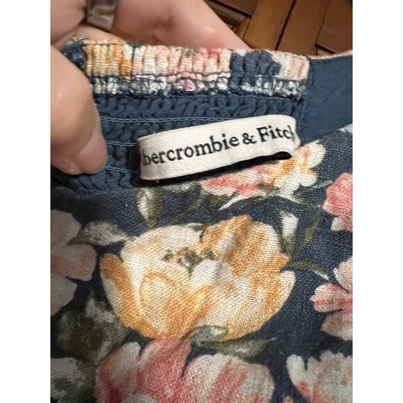Abercrombie & Fitch Women’s Off-The-Shoulder Linen Floral Corset Mini Dress XL - Picture 10 of 13